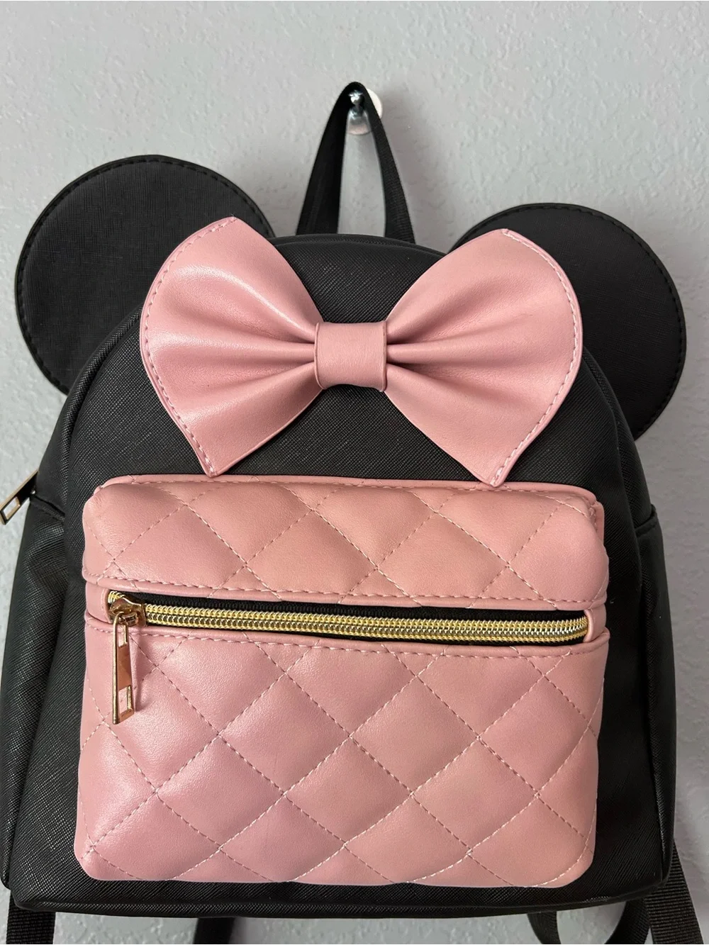 Disney Minnie Mouse Bioworld Pink & Black Backpack Purse